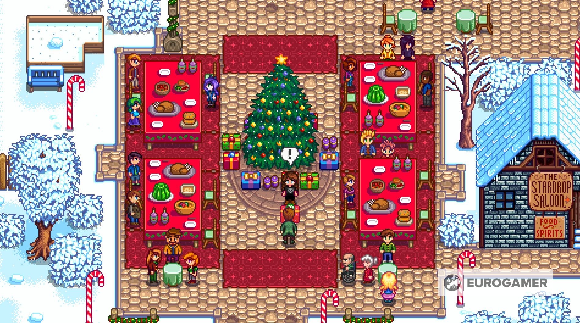 Stardew valley feast of the winter star including secret gift giving